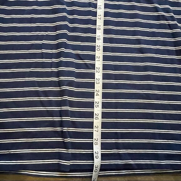 Madewell Navy and White Striped Short Sleeve T-Shirt Dress in Size Medium - Picture 7 of 8